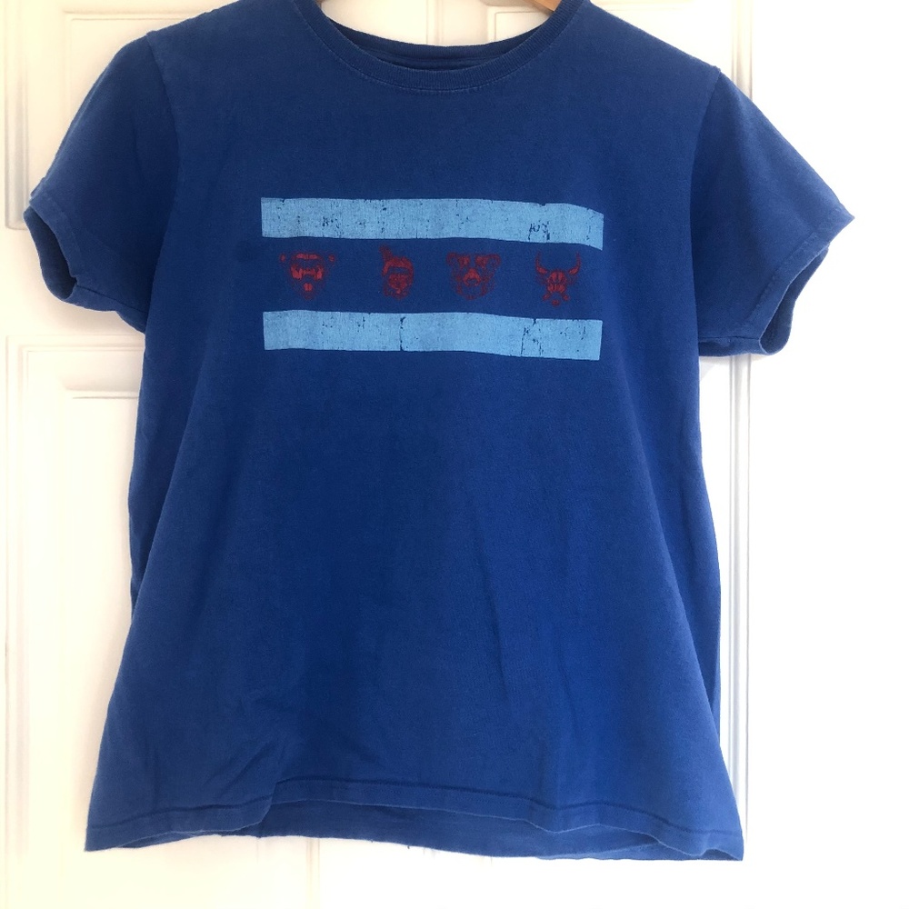 Distressed Chicago Sports Flag Tee